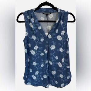 41 Hawthorn - Blue Floral Sleeveless Blouse - Size XS Petite - NWOT